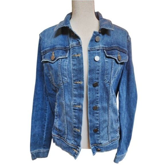 Sequin Hamsa Denim Jacket Size Large ARTICLES OF SOCIETY Hand Of Fatima - Picture 2 of 10